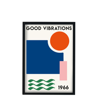 Good Vibrations Retro Abstract Art Print, 2 of 2
