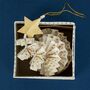 White And Gold Paper Fan Christmas Tree Decoration, thumbnail 2 of 2