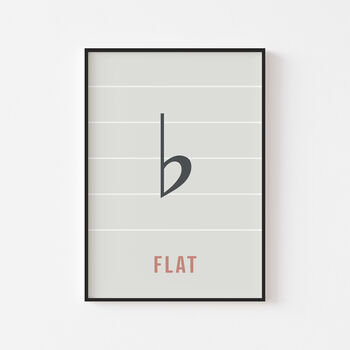 Flat Note Print | Music Theory Poster, 4 of 10