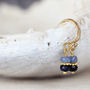 Gold Sapphire Earrings, thumbnail 2 of 9
