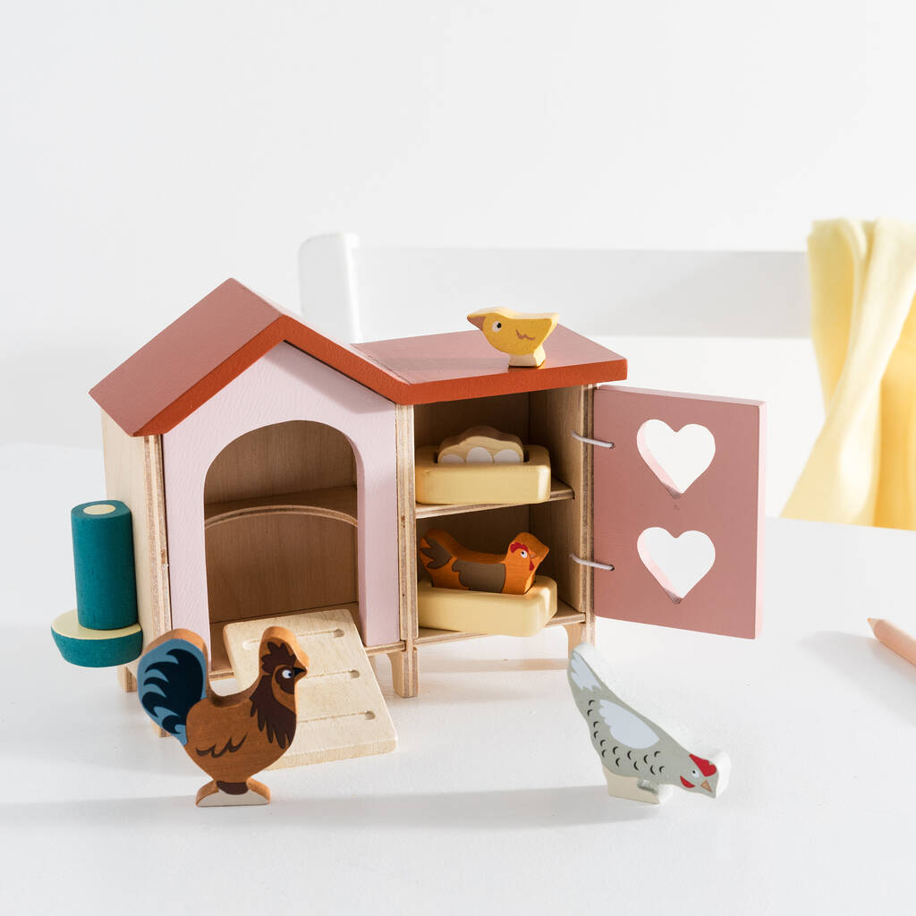 Wooden Chicken Coop Play Set, 1 of 2
