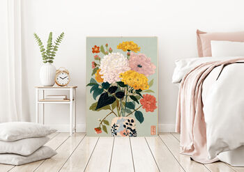 Japanese Style Flower Vase Art Print, 2 of 4