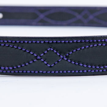 Vibe4 Decoratively Handstitched English Leather Belt, 3 of 5