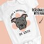 Staffordshire Bull Terrier Baby Onesie, thumbnail 2 of 6