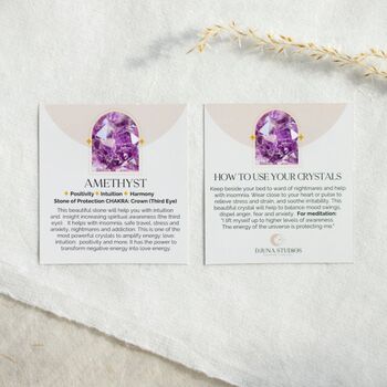 Handmade 6mm Amethyst Healing Crystal Bracelet With Gold Filled Details, 3 of 4