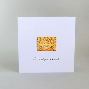 'Ceci N'est Pas Un Biscuit' Greetings Card, 2 of 2