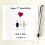 3rd Wedding Anniversary Card Personalised, thumbnail 1 of 4