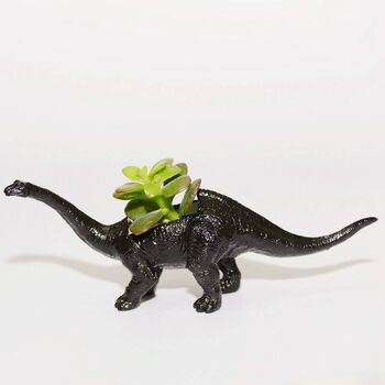 Diplodocus Dinosaur Planter With A Plant, 7 of 8