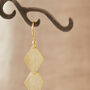 Matte Gold Diamond Drop Earrings, 18k Gold Silver, thumbnail 2 of 8
