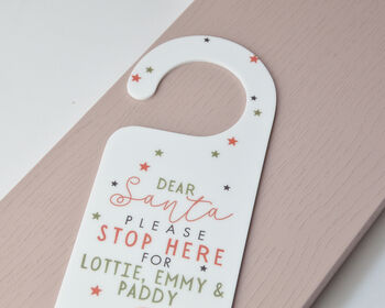 Personalised Santa Stop Here Sign, 5 of 6
