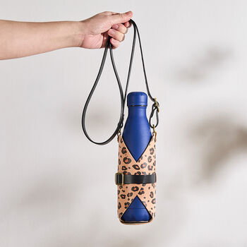 Personalised Leather Water Bottle Holder, 8 of 12
