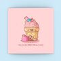 Cute Pig Ice Cream Greetings Card, thumbnail 1 of 9