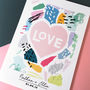 Abstract Colour Block 'Love' Print, thumbnail 2 of 6