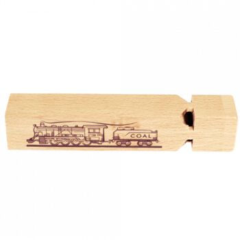 Personalised Engraved Traditional Wooden Train Whistle, 3 of 4