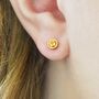 Citrine November Birthstone Sterling Silver Stud Earrings, thumbnail 2 of 11