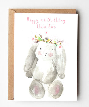 Personalised New Baby Bunny Card, 2 of 3