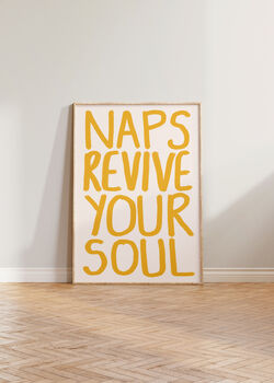 Naps Revive Your Soul Bedroom Wall Art Print, 10 of 10