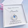 Personalised 70th Birthday Necklace With Birthstone, thumbnail 1 of 4