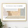 Fun Periodic Table Of Coffee Lover A4 Wall Art Print, thumbnail 1 of 3