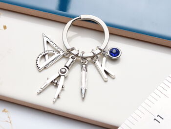 Architect Personalised Keyring Graduation Gift, Maths Keyring, 6 of 9