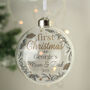Personalised First Christmas As… Glass Bauble, thumbnail 3 of 4