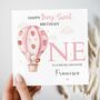 Strawberry Bunny 1st Birthday Card, Berry Sweet Birthday For Daughter, Granddaughter, thumbnail 2 of 3