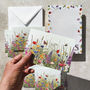 Wildflowers Stationery Bundle, A5 Notepad And Six Folded Cards And Envelopes, thumbnail 4 of 6