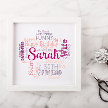 personalised 30th birthday gift for her by hope and love ...