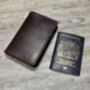 Personalised Leather Passport Holder, Chocolate Brown, thumbnail 1 of 8