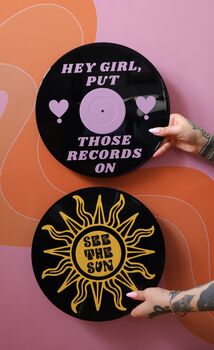 See The Sun Upcycled 12' Lp Vinyl Record Decor, 6 of 8