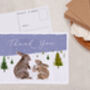 Christmas Bunny Rabbit Thank You A6 Postcard Pack, thumbnail 2 of 3