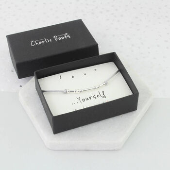 Sterling Silver 'Love' Morse Code Bracelet, 5 of 7