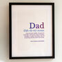 Personalised Dictionary Style Father's Day Print, thumbnail 2 of 3