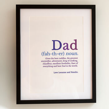 Personalised Dictionary Style Father's Day Print, 2 of 3