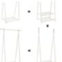 Two Tier White Storage Shelf Clothes Coat Rack Stand, thumbnail 6 of 7