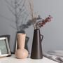 Pack Of Two Dark Brown And Beige Modern Ceramic Vases, thumbnail 5 of 5