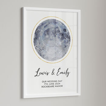 Custom Star Map Print, Personalised Night Sky, 2 of 5