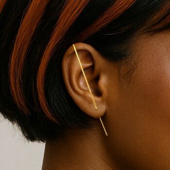 Sterling Silver Minimalist Ear Pin Earrings, 4 of 6