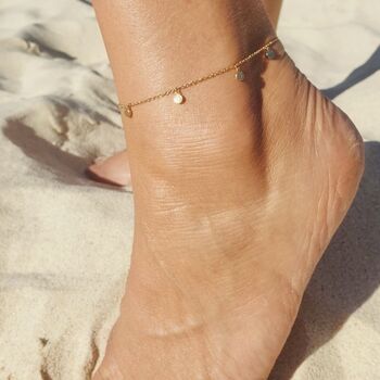 Anklet With Hammered Discs, 3 of 8