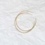 9ct Solid Gold Extra Large Delicate Hoop Earrings, thumbnail 2 of 4