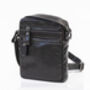 Men's Small Black Leather Flight Travel Bag, thumbnail 7 of 8