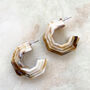 Statement Chunky Geometric Resin Hoop Stud Earrings, thumbnail 9 of 12