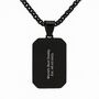 Personalised Men’s Contemporary Black Dog Tag Necklace, thumbnail 2 of 6