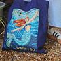 Wild Swimming Themed Tote Bag, thumbnail 1 of 5