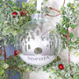Silver Fairy Castle Personalised Christmas Tree Bauble, thumbnail 1 of 3