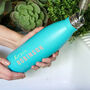 Personalised Reusable Blue Water Bottle, thumbnail 1 of 4