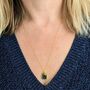 The Duo Emerald Necklace, Gold Plated, thumbnail 7 of 12