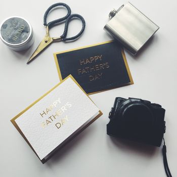 Stylish Father's Day Luxury Gold Foil Card, 3 of 4