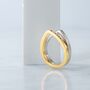 Gold Vermeil Sterling Silver Pave Gemstone Ring, thumbnail 4 of 6