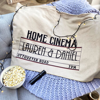 Personalised Home Cinema Family Fleece Blanket, 2 of 5